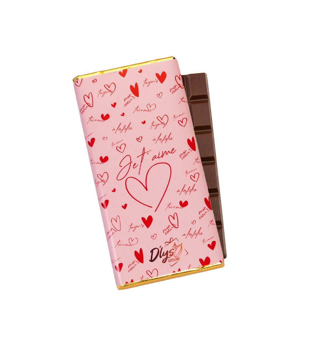 Tablette de Chocolat Je t'aime