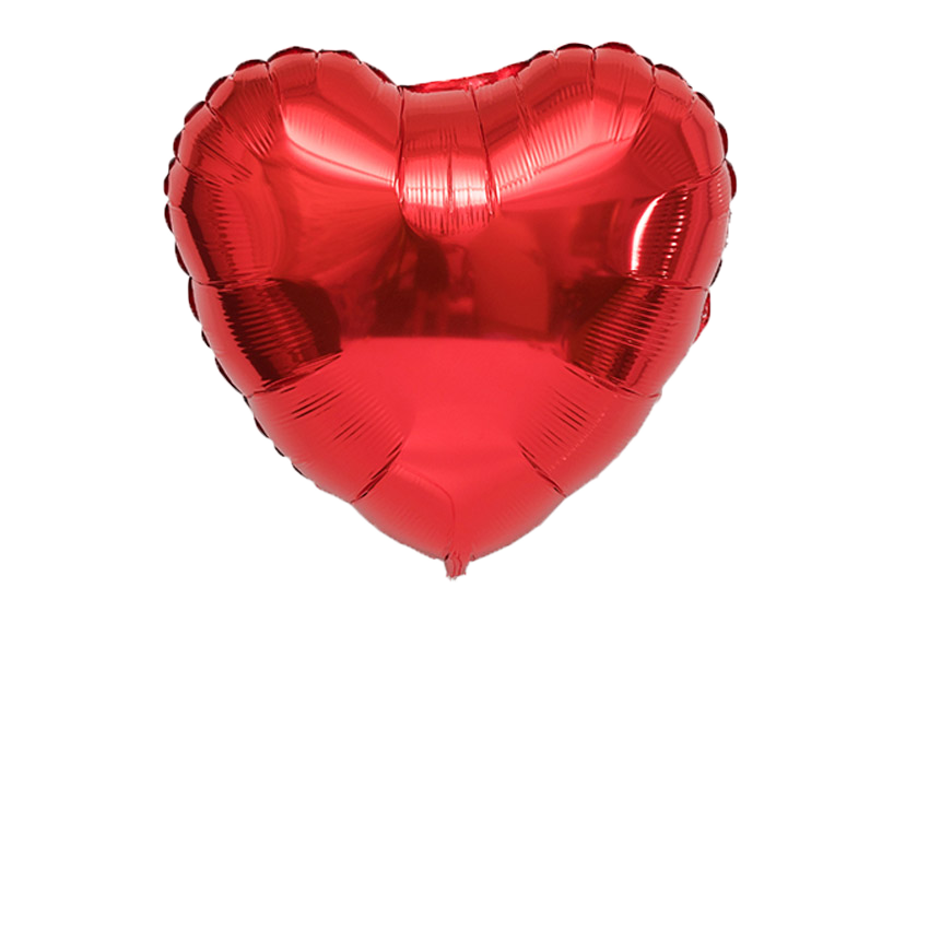 5pc coeur noir - Autre - Ballons en feuille de coeur rouge Big